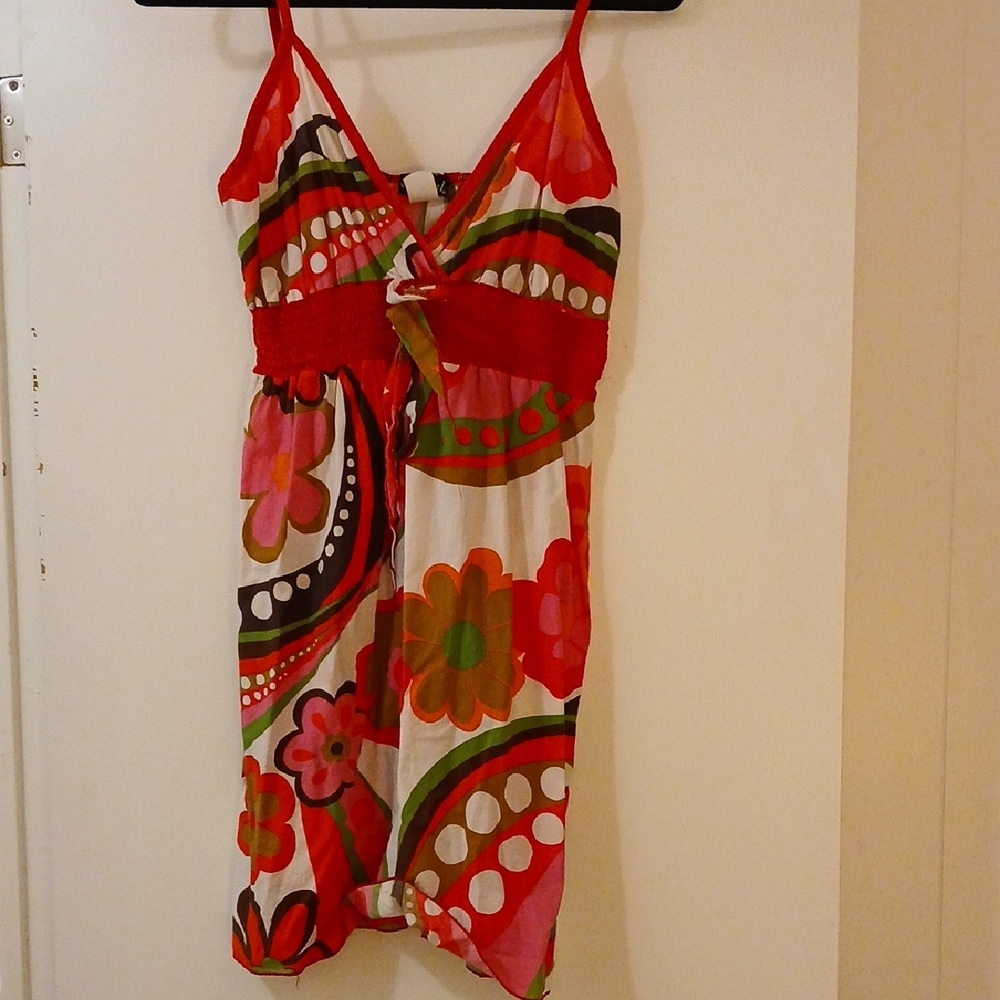 Wet Seal Multicolor Festival Style Vintage Dress L